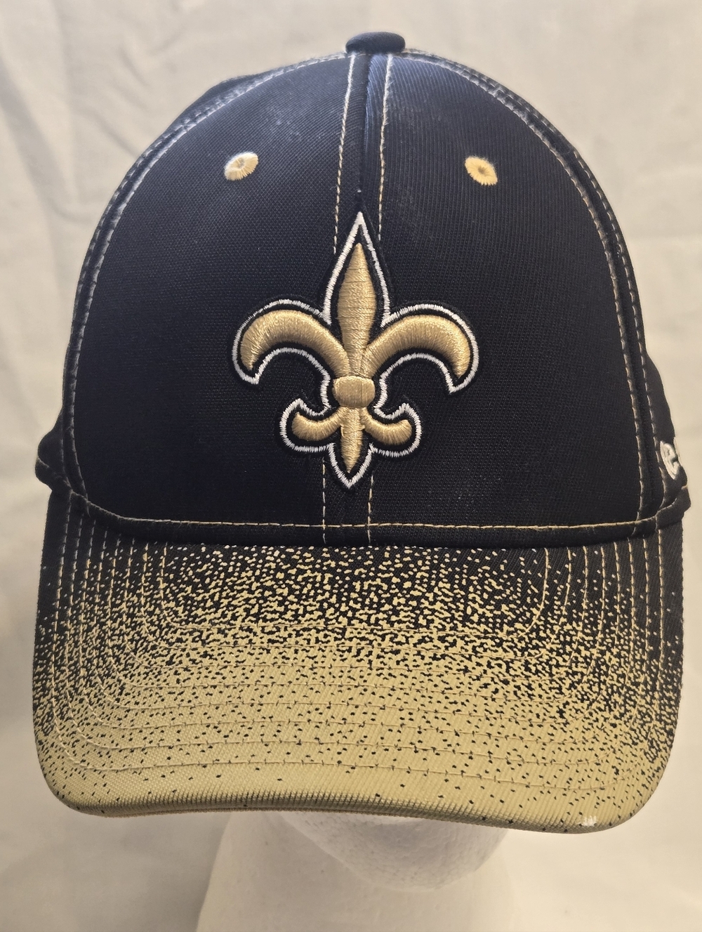 New Orleans Saints Reebok On Field NFL Equipment Football Flex Fit Hat OSFA